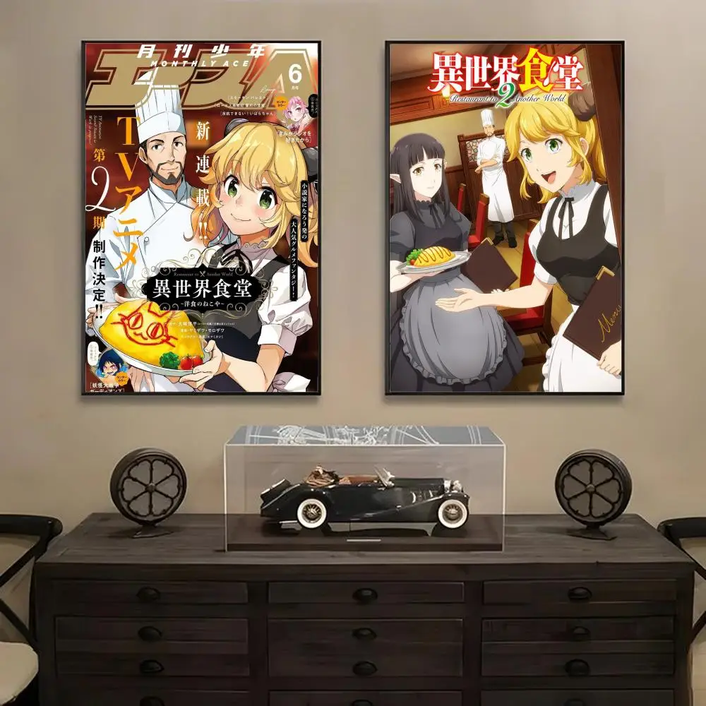 ملصق R-Restaurant to Other World Anime ملصق مثالي فني ذاتي اللصق مصمم لمساحات مكتب الطعام المنزلية المتينة
