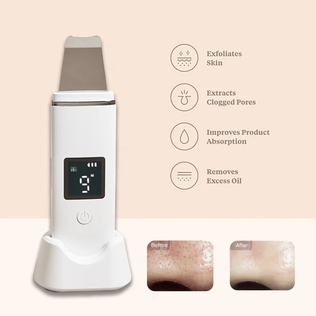 

2024 Sonic Beauty Personal Care Ultrasonic Facial Scraper Electric Skin Scrubber