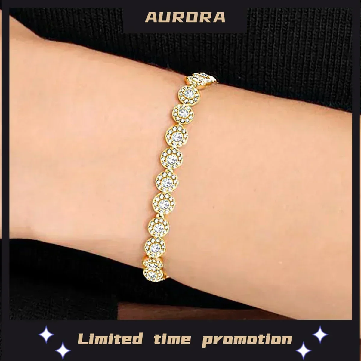 S925 Silver Classic Happiness Diamond Round Crystal Earrings Bracelet Necklace Set Women Gorgeous Una Angelic Series Jewelry Set