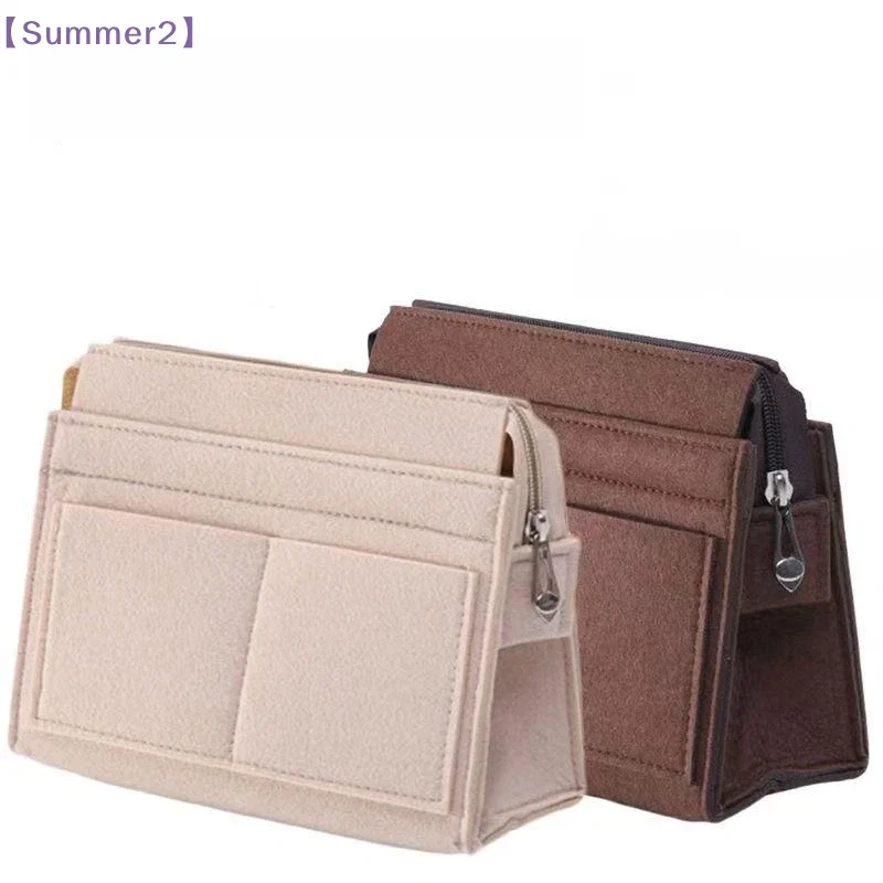 【Xia2】Large Capacity Multi-Pocket Felt Internal Bag For Handbag Tote Bag Purse Insert Organizer{S}