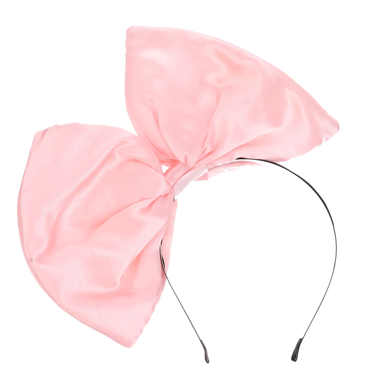 

Bowknot Headband Pink Large Size Hair Band for Women Festive Holiday Party Wear Hair Bands Eye Catching Design