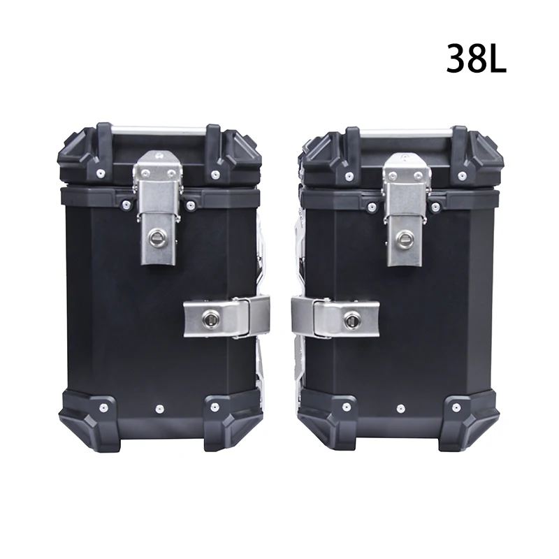 

1 Pair 38L Motorcycle Side Box Saddle Bag Quick Release Luggage Case Storage Trunk Key Lock Waterproof Motorbike Side Saddlebag