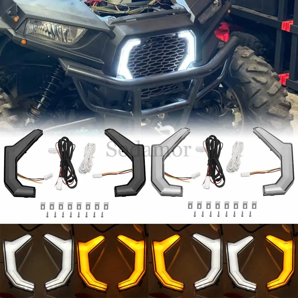 

Motorcycle ATV LED Front Fang- Accent Light Turn Signal Lamps For Polaris RZR XP 1000 2014-2018，RZR S 900/RZR-4 900 2015-2020