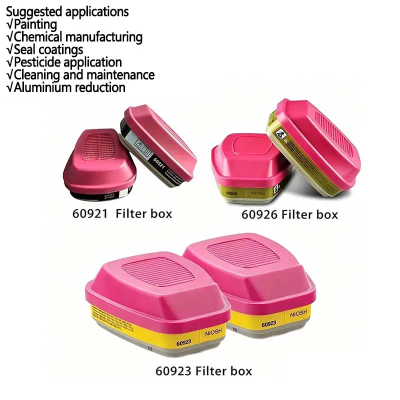 60926, 60923, 60921 - Organic Vapor Multi-Gas/Vapor Filter Cartridges with P100 Protection, Accessories for Gas Masks