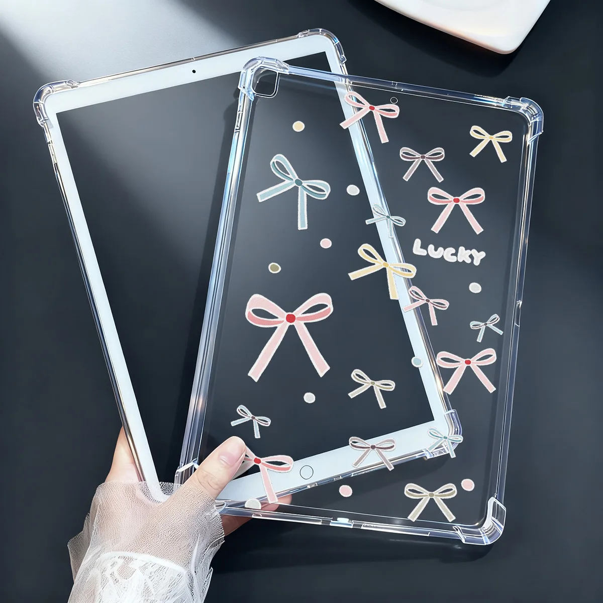 Silicon Bow Knot Case For iPad 11 A16 10th Generation 11th 10 9 8 7 iPad Pro 12.9 13 9.7 10.5 11' Air 13 Mini 6 5 4 3 2 1 Cover
