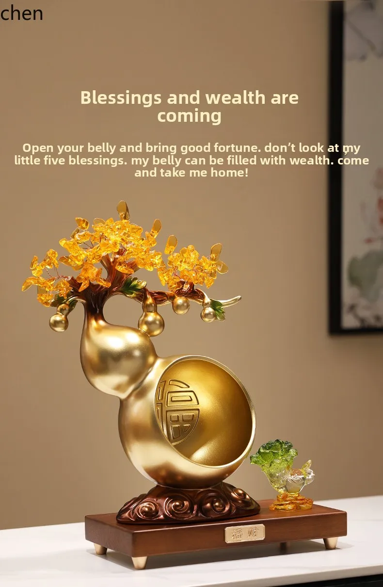 QZT Five Blessings Entrance Hallway Key Storage Ornament Home Goods