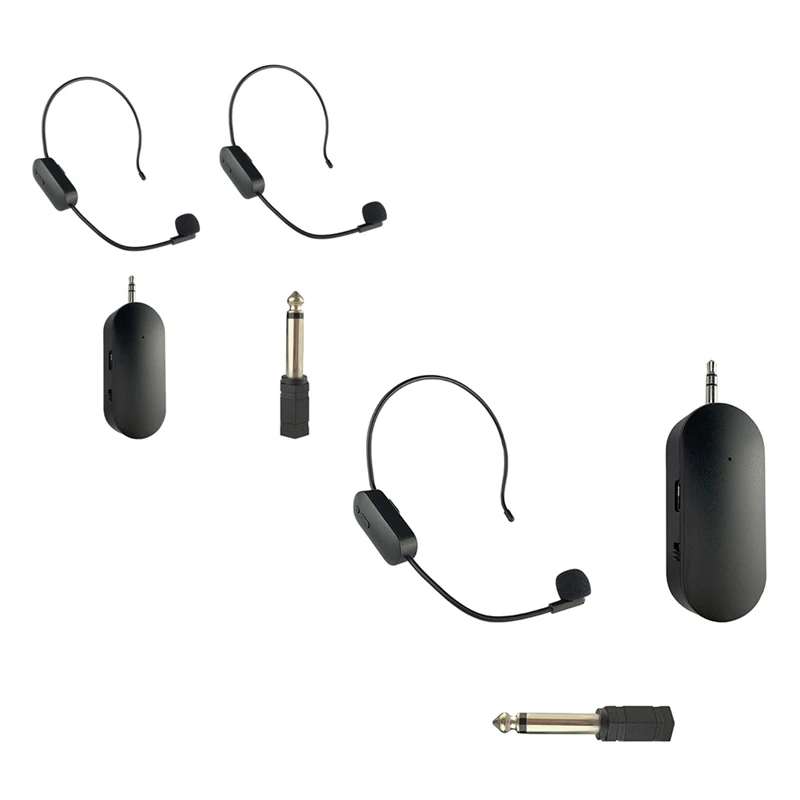 

2.4G Wireless Head-Mounted Lavalier Microphone Set Spare Parts Transmitter With Receiver For Amplifier Voice Speaker 1 To 1