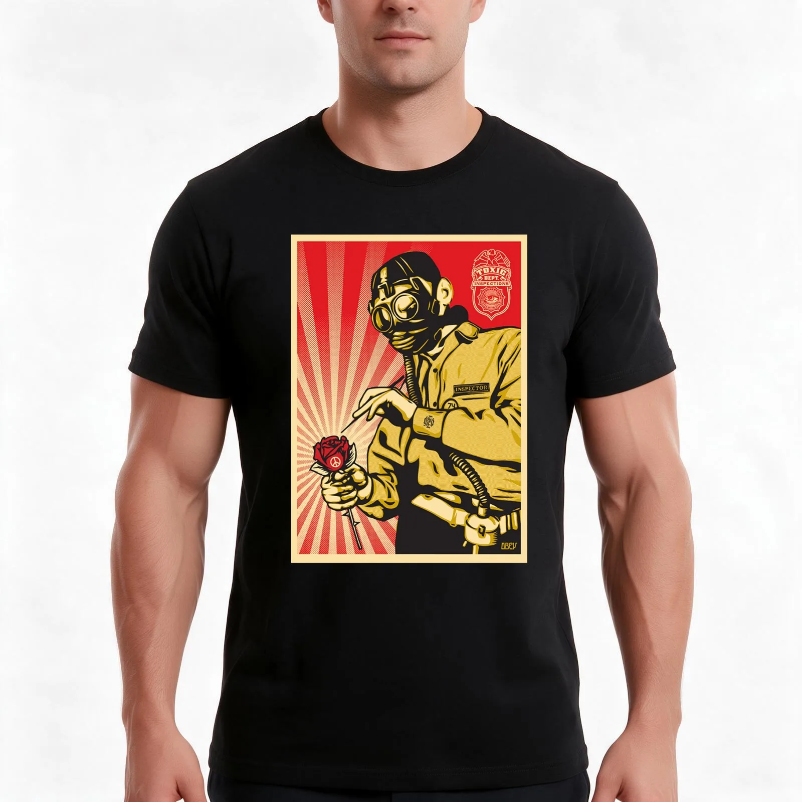 Art by Shepard Fairey Shepard Fairey Art urbain T-Shirt Summer Casual Cotton Tee Oversized Streetwear Tops Unisex Men Women