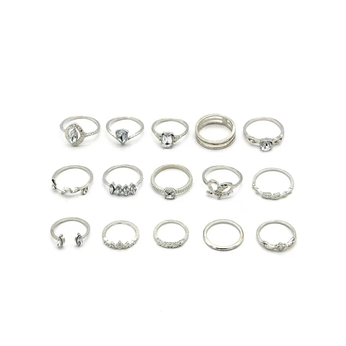 30 Pieces New in Rings for Women Vintage Gothic Punk Fashion Aesthetic Style Premium Party Jewelry Knuckle Ring Girls Gift