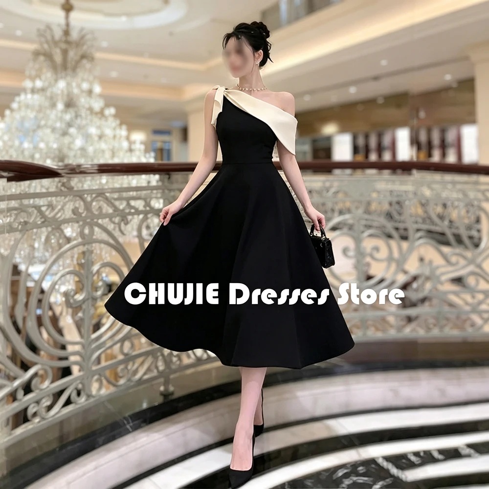 CHUJIE Irregular Off Shoulder Tea Length Evening Dresses For Woman Mother of The Bride Dresses Custom Wedding Party Ball Gowns
