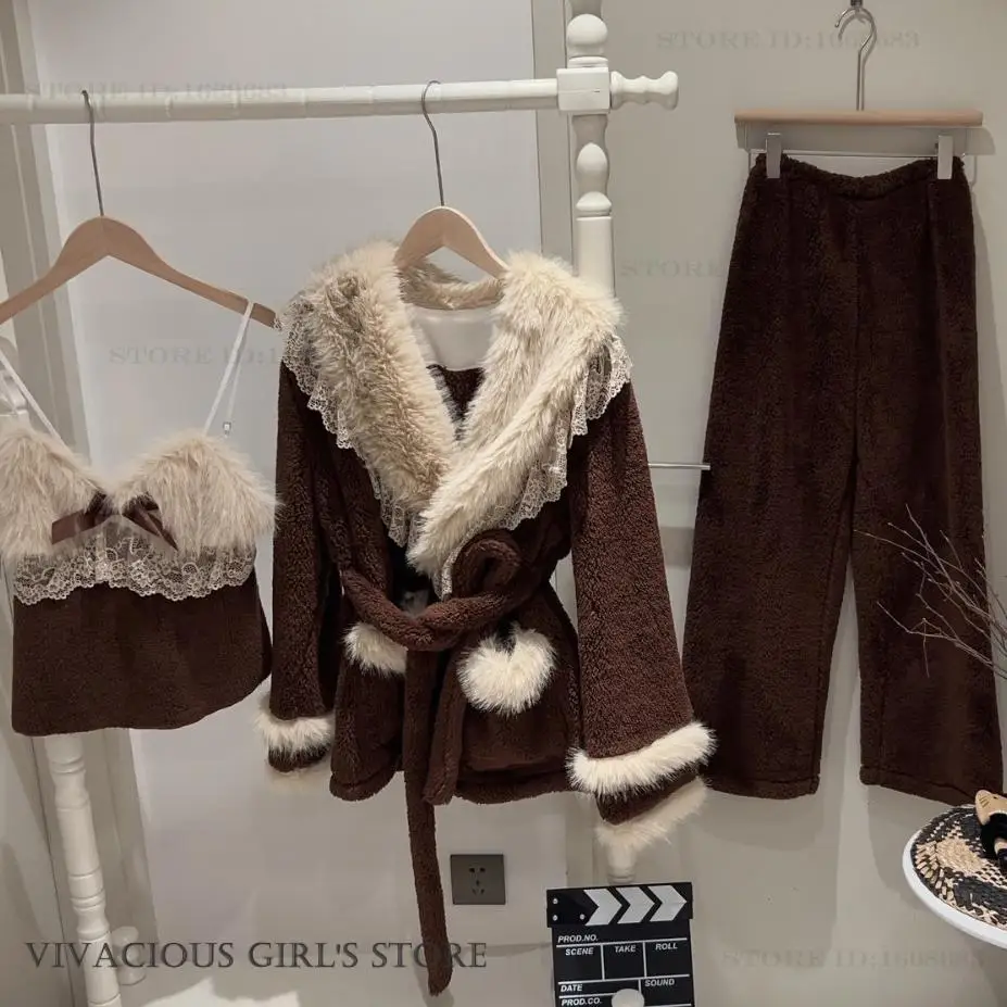 pigiama-invernale-in-pile-di-corallo-3-pezzi-set-indumenti-da-notte-moda-dolce-pigiama-da-donna-completo-da-notte-allentato-casual-abbigliamento-per-la-casa-pigiama