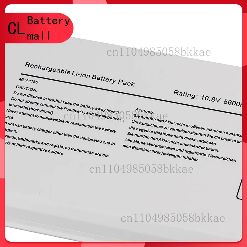 Replacement Battery A1181 A1185 For MacBook 13" MB403 MB402 MB881LL/A MA566FE/A