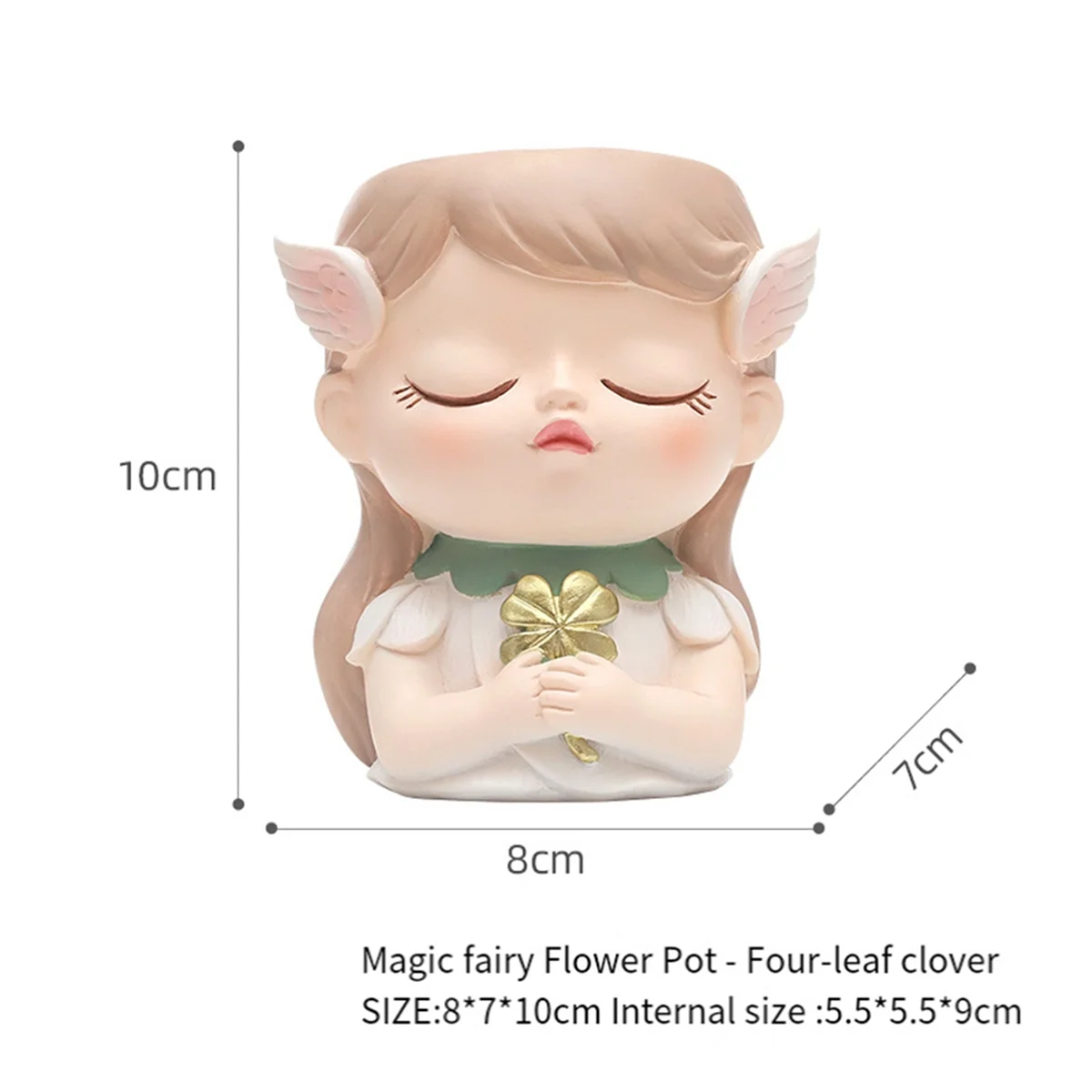 Silicone Mold Flower Fairy Prayer Flower Pot Resin Gypsum Crystal Dropping Glue Tool DIY Handmade CAU30ts White