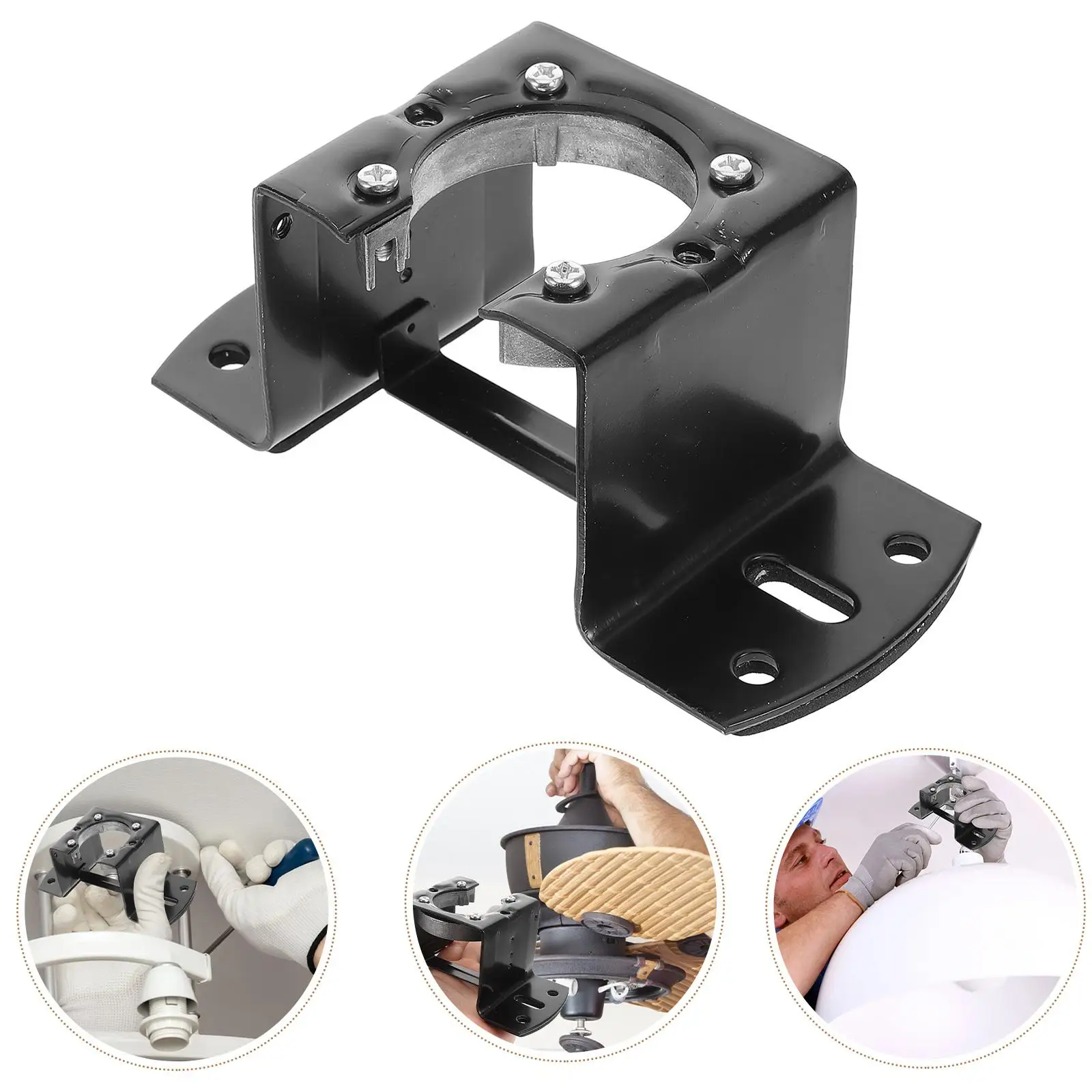 Ceiling Fan Accessories Rechargeable Light Bulb Bracket for Mount Part Iron Replacement Hanger