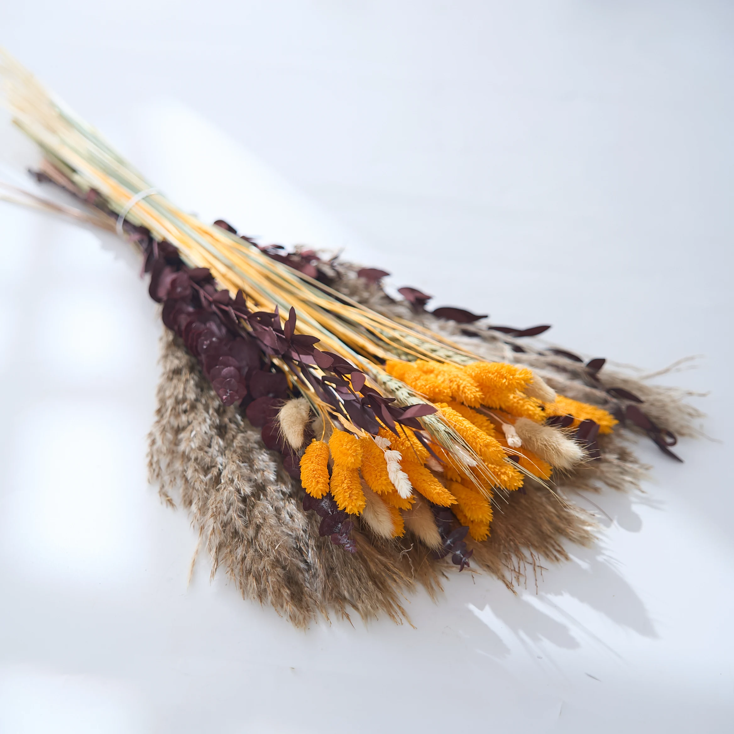 Buket rumput Pampas kering alami Boho Dekor rumah buket bunga kering prumpung untuk tata letak bunga pernikahan rumah