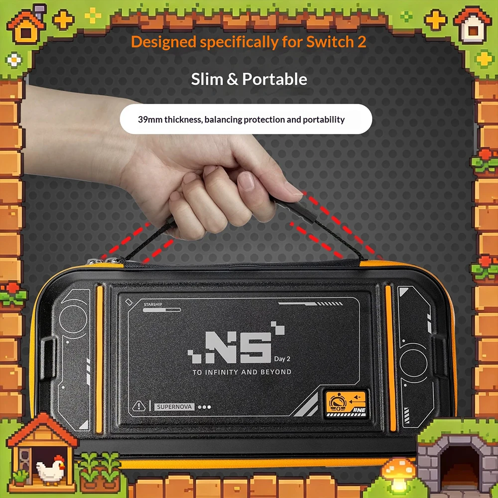 

IINE Host storage bag mecha hard shell bag game machine protection bag For Switch