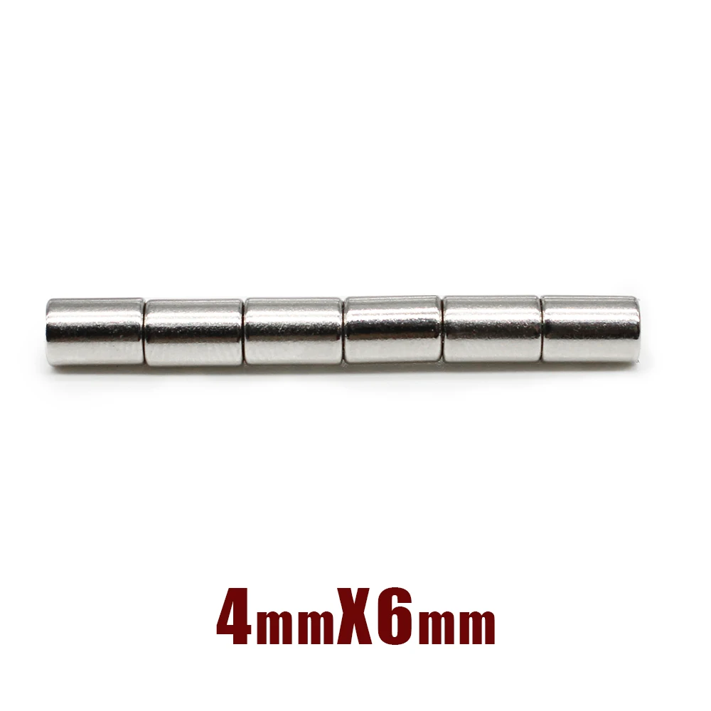 20/50/100/200/300/500PCS 4x6 Minor strong Search Magnet 4mm X 6mm Small Round Neodymium Magnets 4x6mm Permanent Magnet Disc 4*6