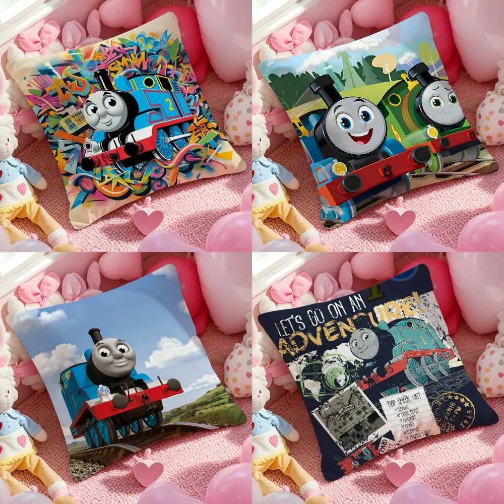 T-Thomas The Train Pillow Case Soft Plush Fabric Double-Side