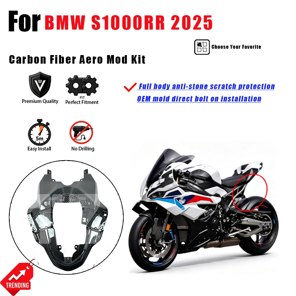 Carbon Fiber Side Panels Winglets Air Intakes Nose Fairing for BMW S1000RR 2025 Superbike Accessories