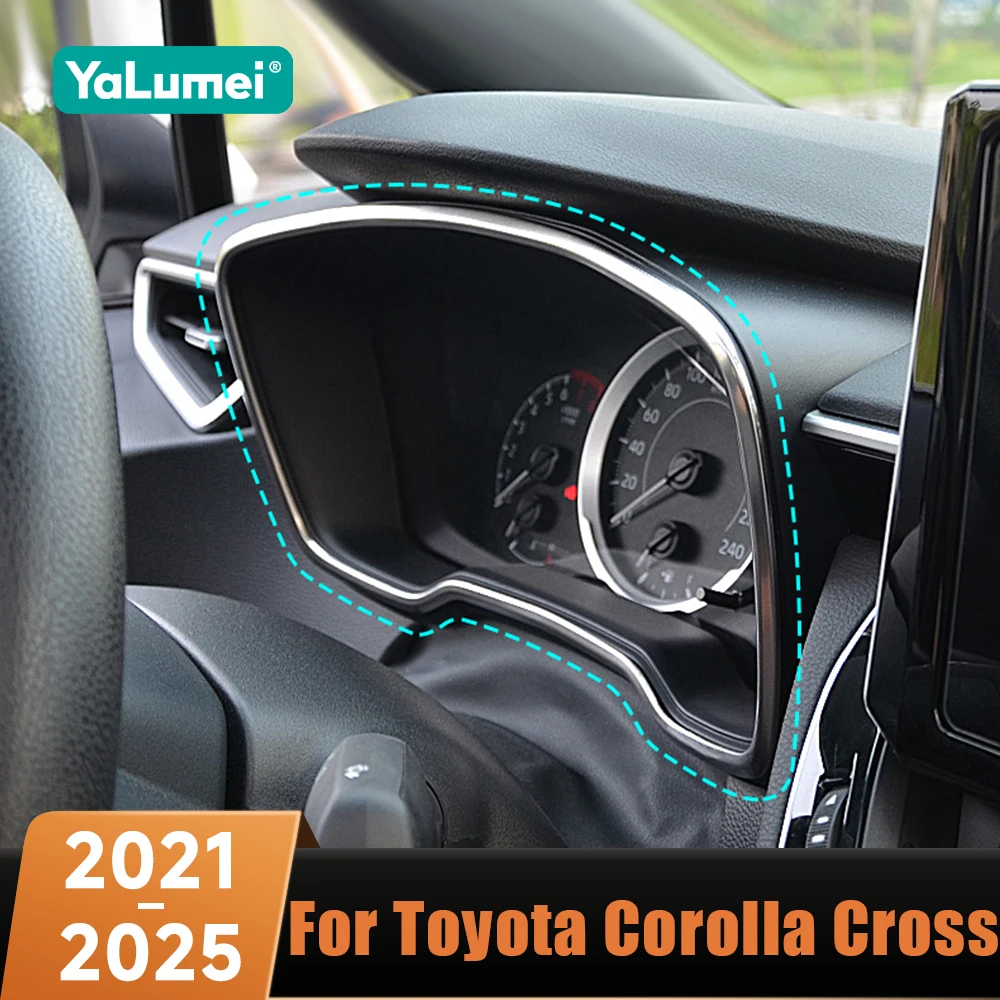 Car Dashboard Tachometer Speedometer Frame Panel Cover Trim Carbon For Toyota Corolla Cross XG10 2021 2022 2023 2024 2025 Hybrid
