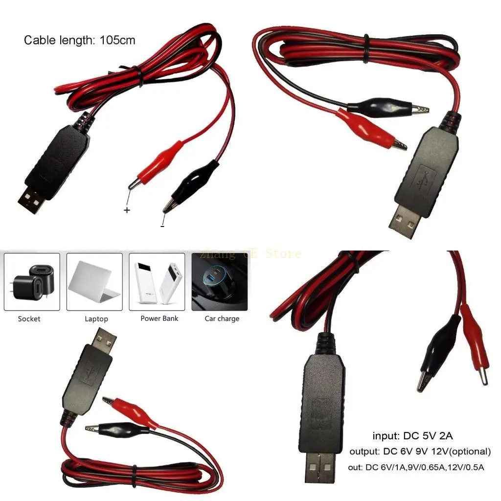 M5TD for DC 5V to for DC 6V 9V 12V USB Step Up Converter Cable Power