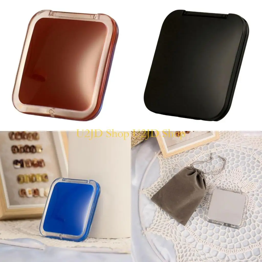 U2JD portátil espelho maquiagem portátil 15x ampliação para maquiadores e viajantes