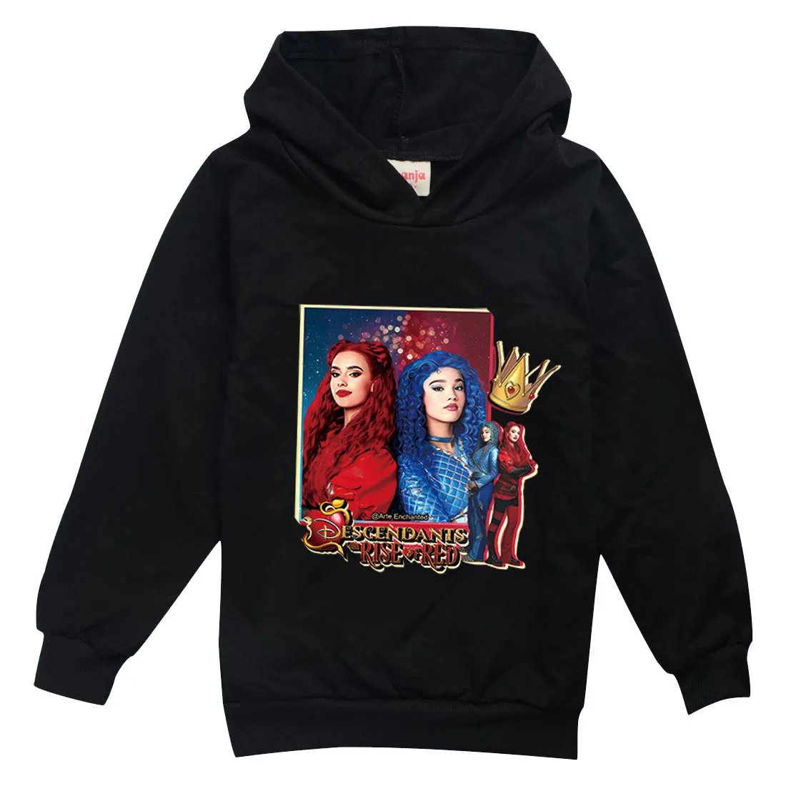 Descendants 4 Kids Hoodie The Rise of Red Sweatshirt Baby Girls Spring Hooded Pullover Cartoon Printed Long Sleeve Shirt Clothes