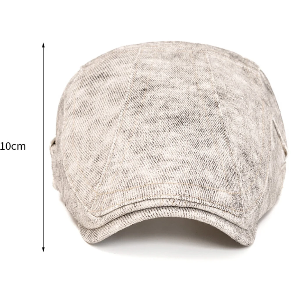 HT4812 Herren Berets Frauen Neue Frühling Herbst Kappe Baskenmütze Hut Männlich Weiblich 100% Baumwolle Ivy Flache Kappe Gewaschene Baumwolle Einstellbare Baskenmütze Kappe – Detail 3