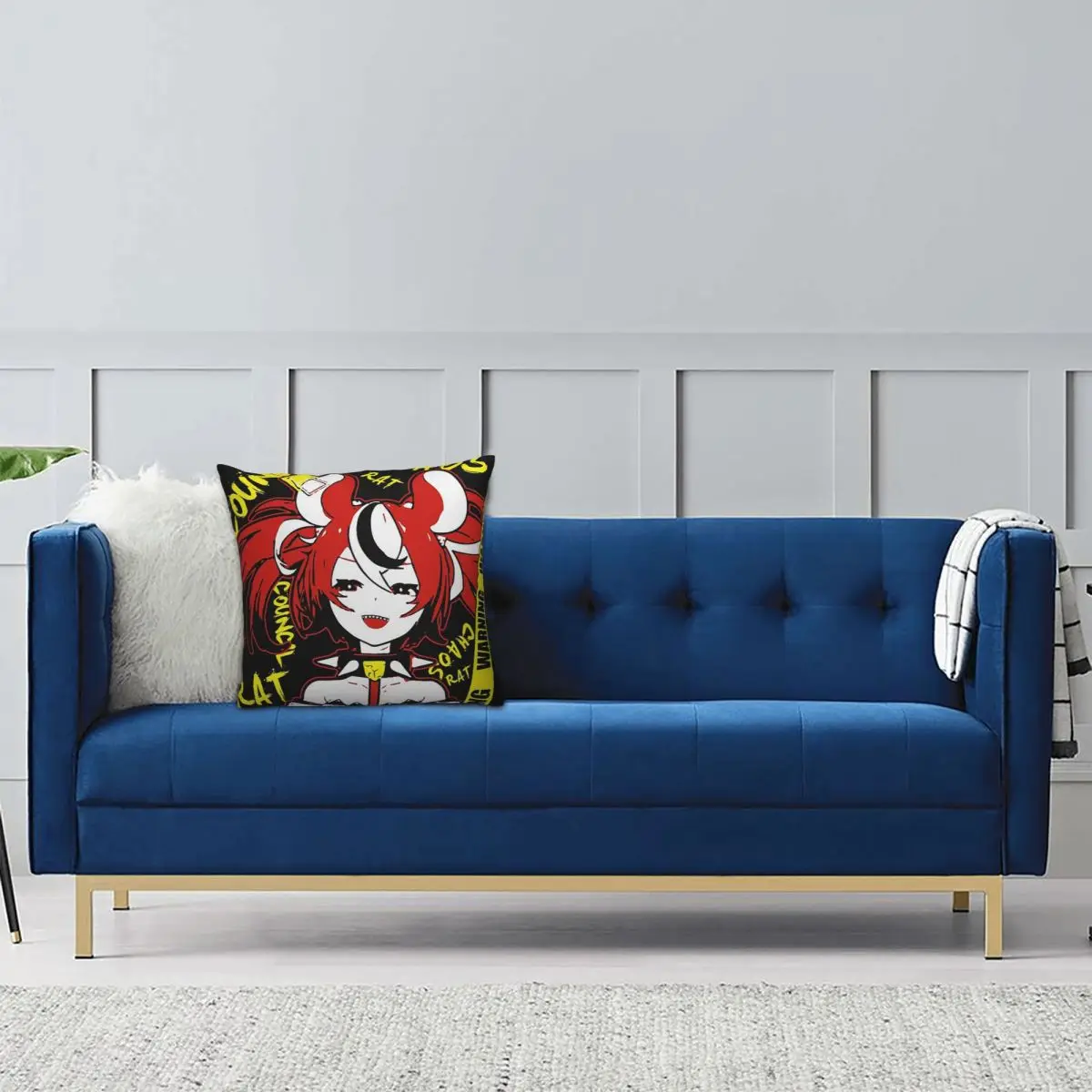 Game Hololives Hakos Baelz Square Pillowcase Pillow Cover Cushion Decor Comfort Throw Pillow for Home Sofa