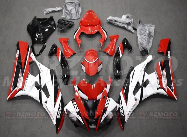 

4Gifts New ABS Motorcycle Whole Fairings Kit Fit For YAMAHA R6 2006 2007 06 07 Bodywork Set Custom Black Red White