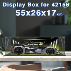 Acrylic display box for lego 42156 display case for PEUGEOT building block dustproof clear model car storage box 55x26x17cm