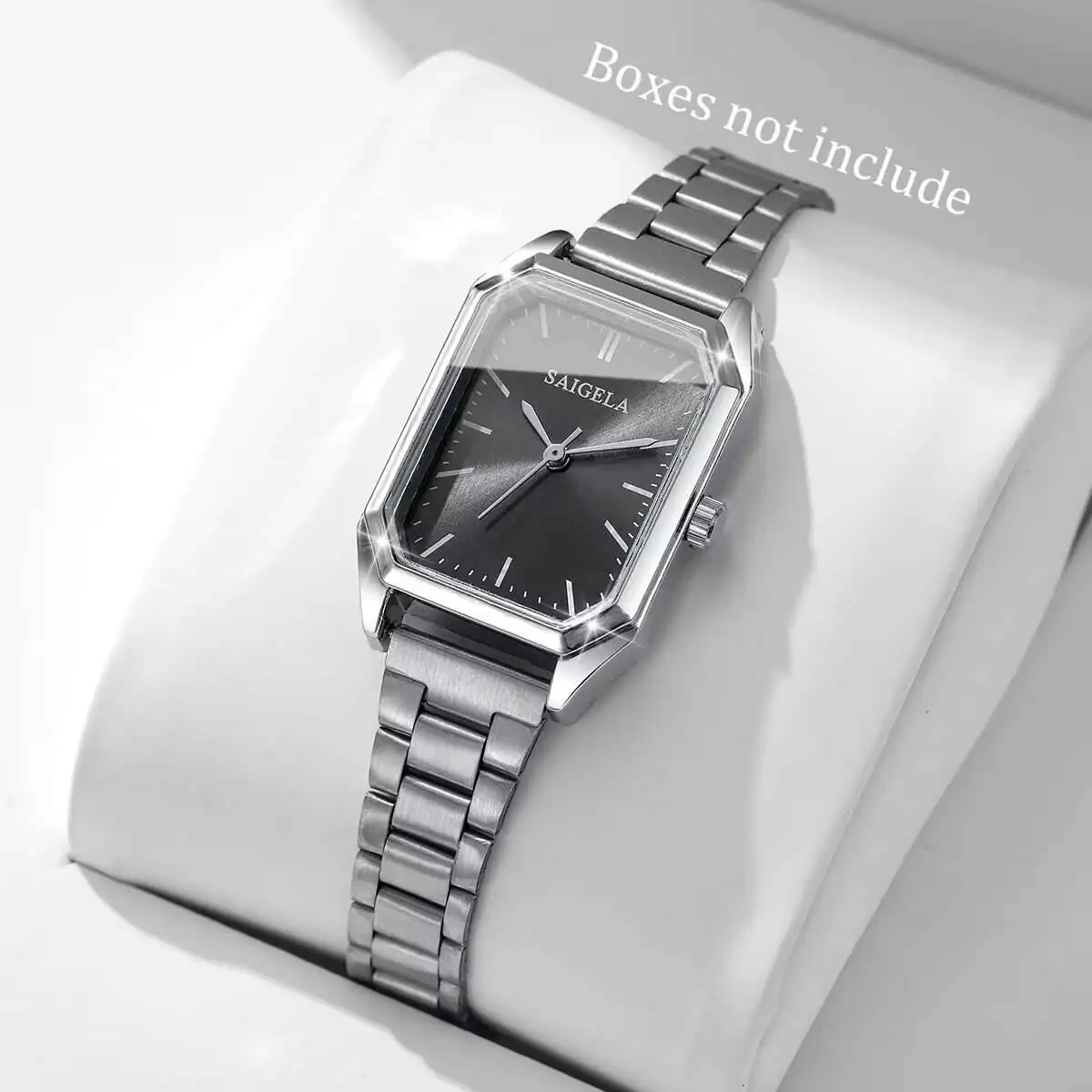 Fashion Rectangle Women Watches Simple Analog Quartz Wristwatch for Girls Clock Gift Reloj Mujer（Without Box）