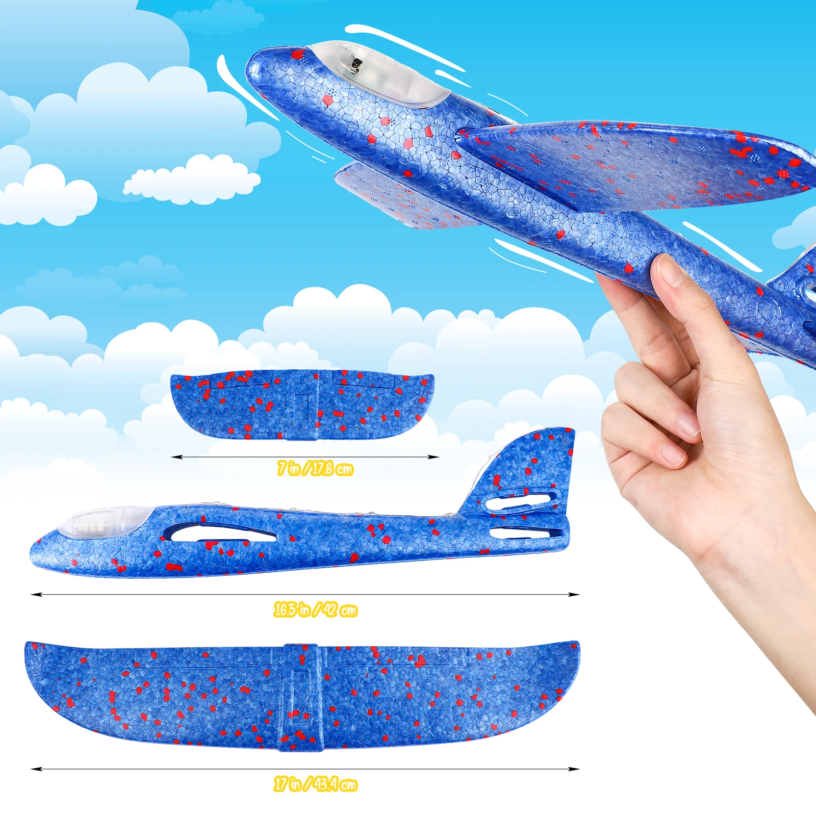 

Gliding Plane Toys Glider Foam Airplane Outdoor for Children Airplanes Kids Flying LED Light