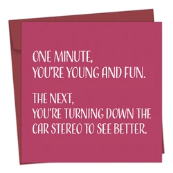 1PC Rude Getting Old Birthday Card For Him Her,Funny 40th 50th 60th Bday Card for Men Women,Happy Birthday Gift For Husband Wife
