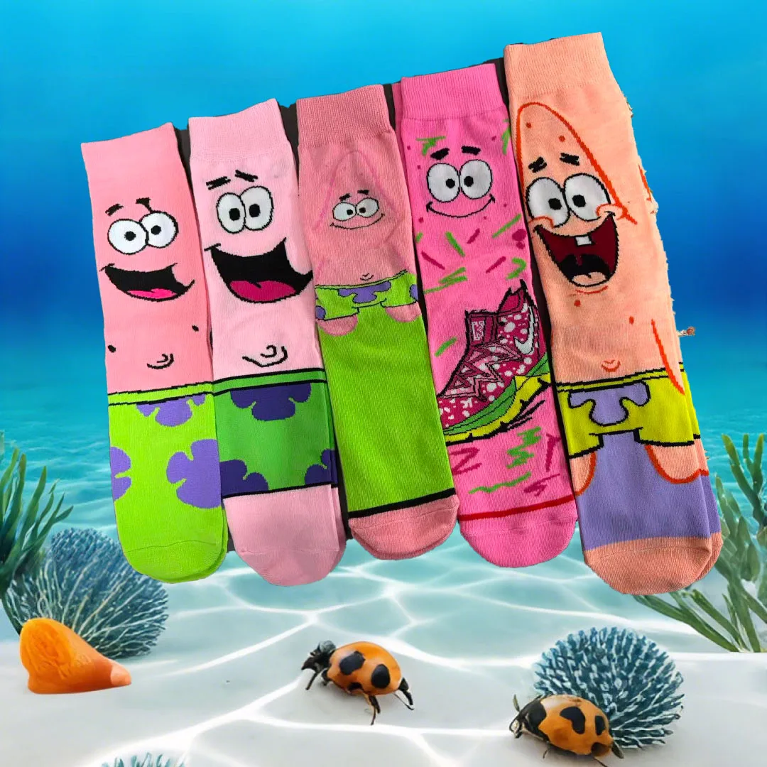 男性と女性用の漫画のかわいいニット太ももハイソックス1/5足