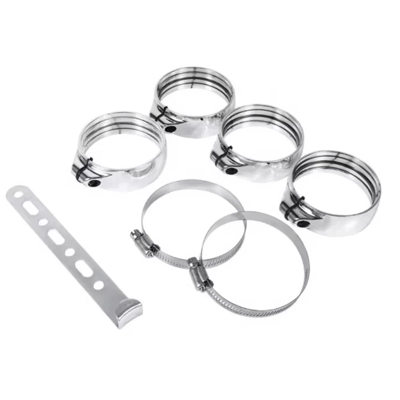 Car Modification 76Mm Universal Intake Pipe Kit 5 Section Multifunctional Air Intake Combination Cold Air Aluminum Tube