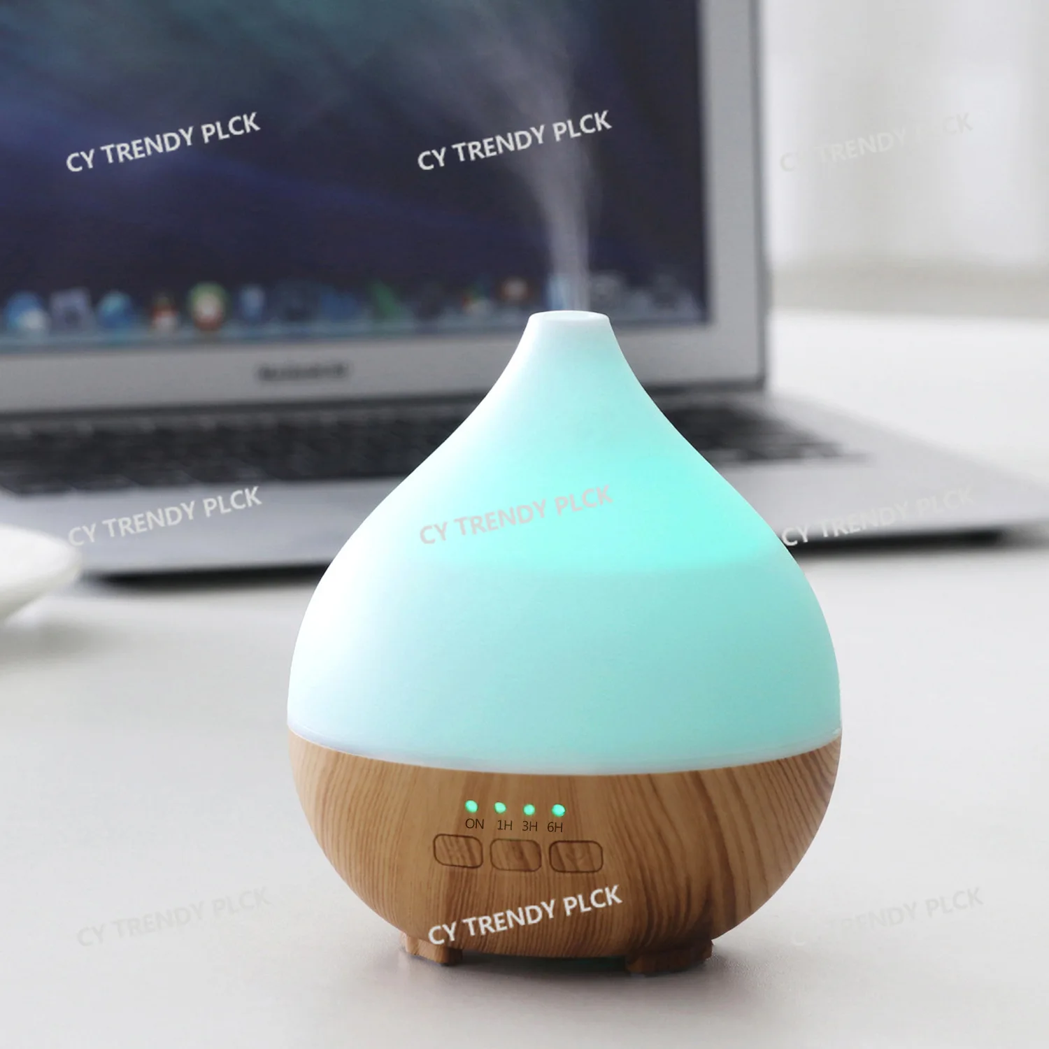 Household Indoor Humidifier, Diffuser, Essential Oil Aromatherapy Machine USB Portable 140ml Wood Grain Aromatherapy Machine