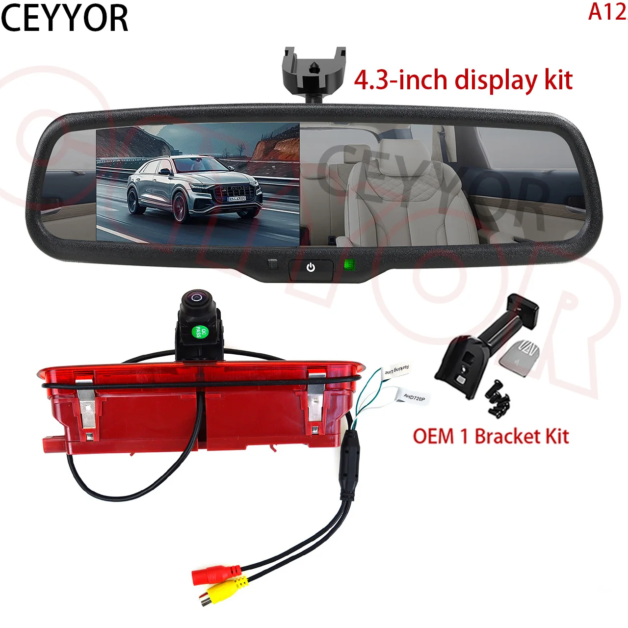 

Applicable to Fiat Doblo (2010-Présent) Vauxhall Combo (2011-2018)Vehicle Reverse camera，And a 4.3-inch display kit
