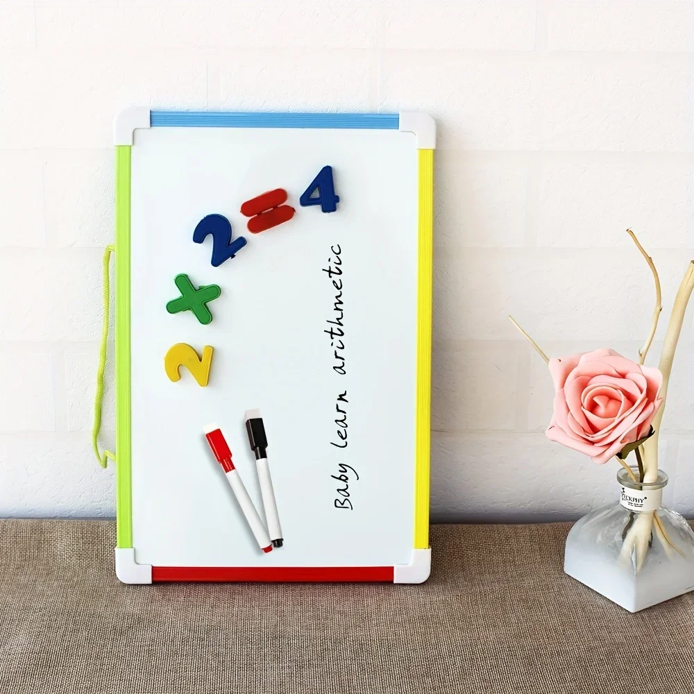 3 Styles Kids Whiteboard Magnetic Dry Eraser White Board With Free Gifts Number Magnets Preschool Children Memo Message Boards