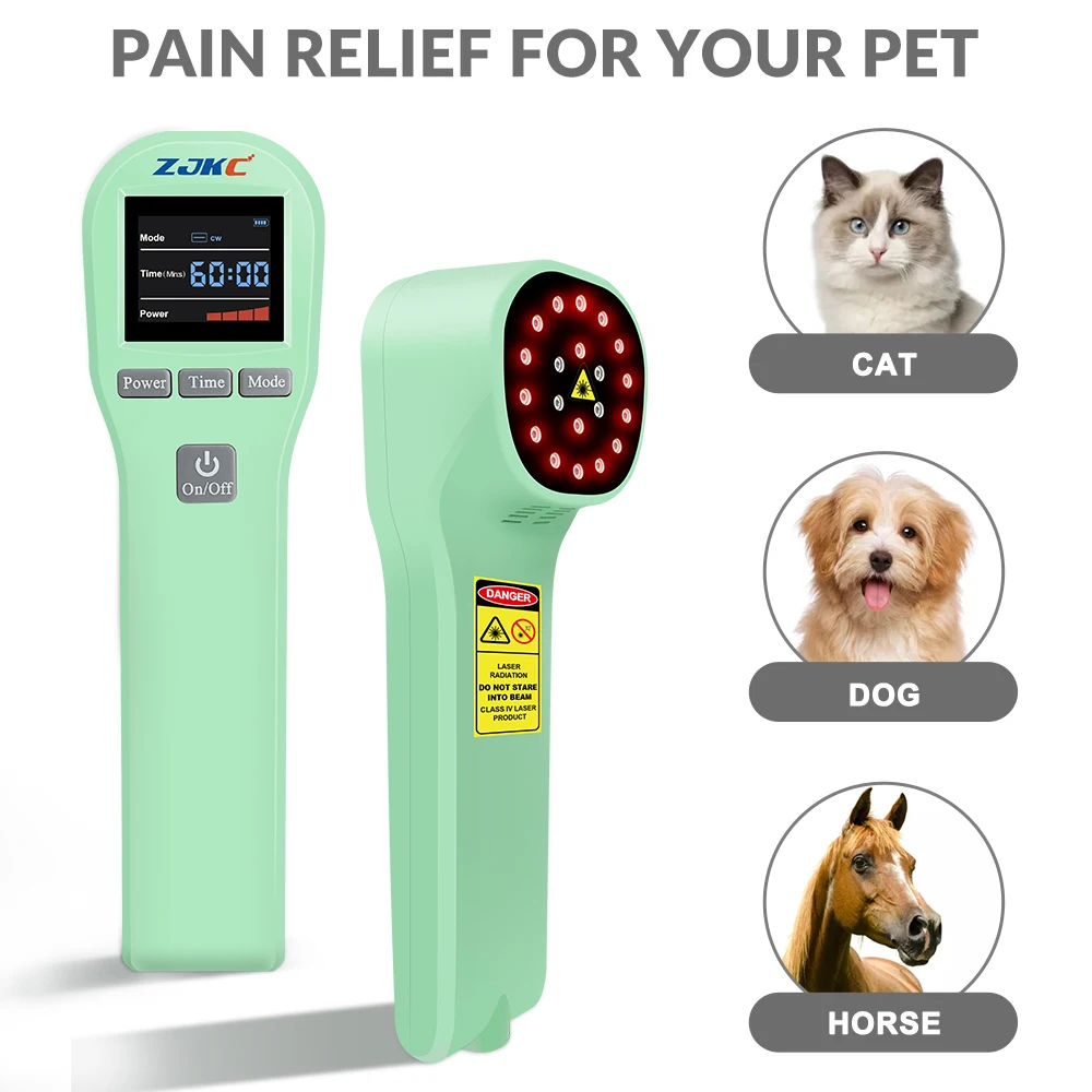 ZJKC 880mW Low Frequency Laser Therapy Device 650nm 808nm Medical Physiotherapy Equipment for Cats and Dog Pain Relief Home Use