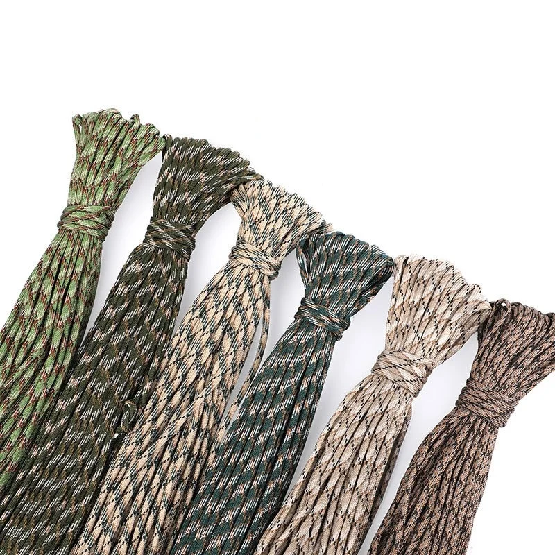 7-Cores 550 Paracord Rope 30 M Dia.4mm For Outdoor Camping Survival Lanyard Parachute Cord Hiking Tent Accessories