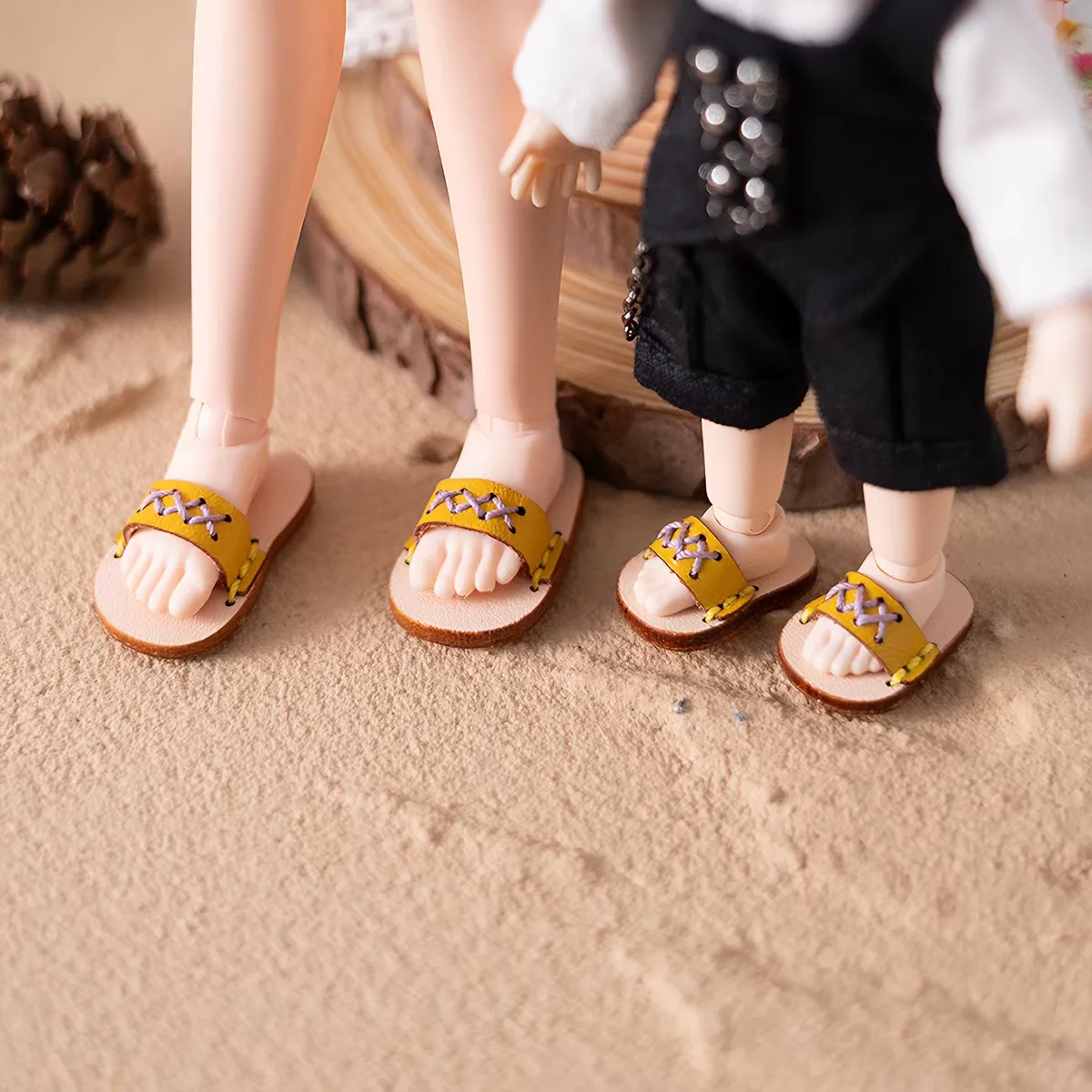 

Blythe doll shoes OB22 shoes UFDOLL mini body OB24 handmade candy slippers cowhide shoes summer cool slippers