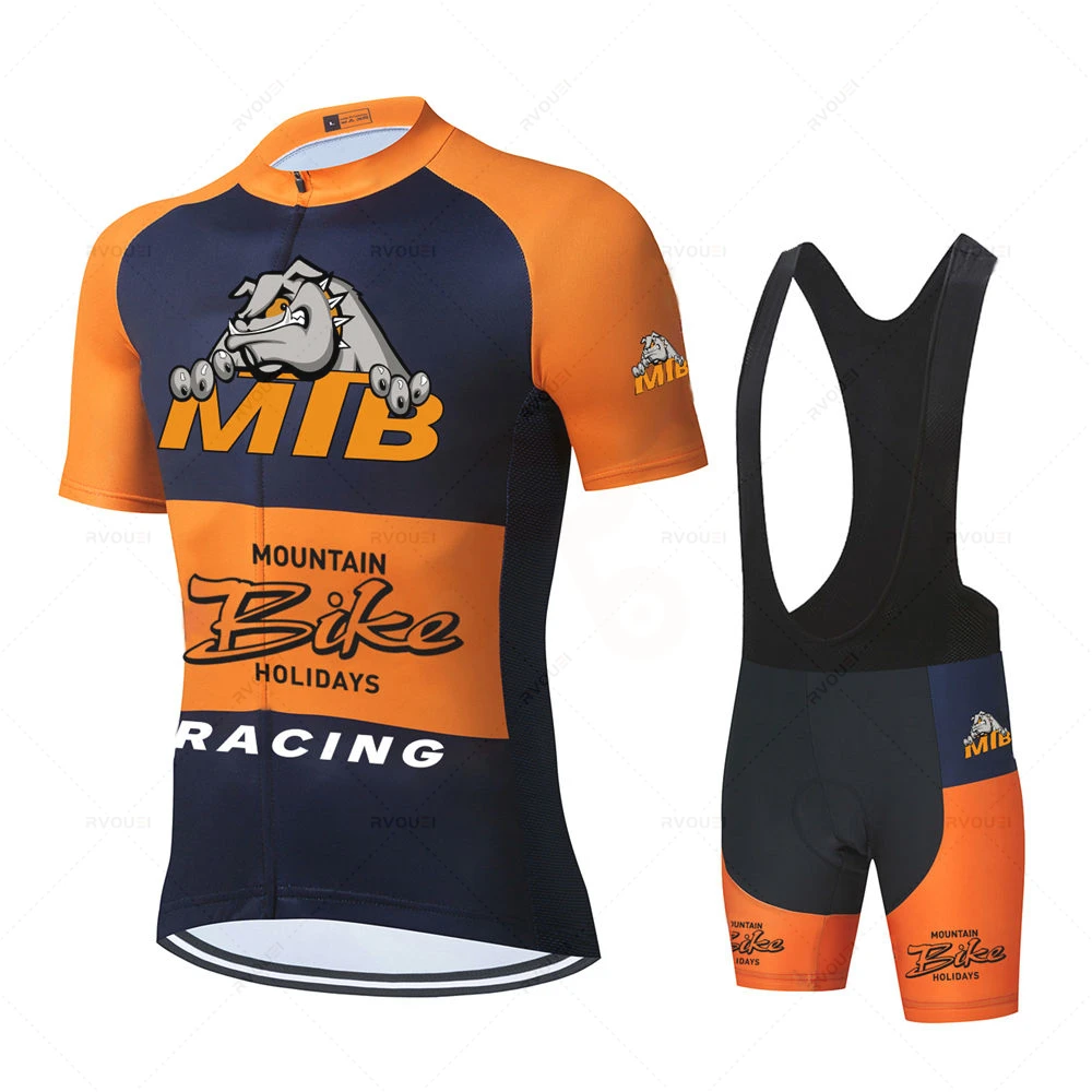 Bad Dog Cycling Jersey Set for Men, Team Bicycle Clothing, Road Bike Wear, Racing Clothes, Quick Dry, New, 2024