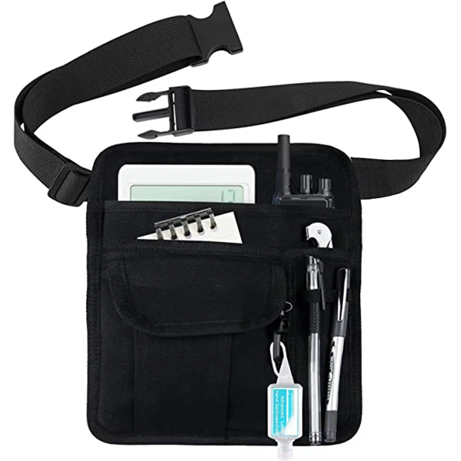 1Pc Multifunctional Tool Storage Waist Bag with Adjustable Length, Restaurant Order-Taking Waist Bag, Waiter Belt Tool Storage Belt Ws00442