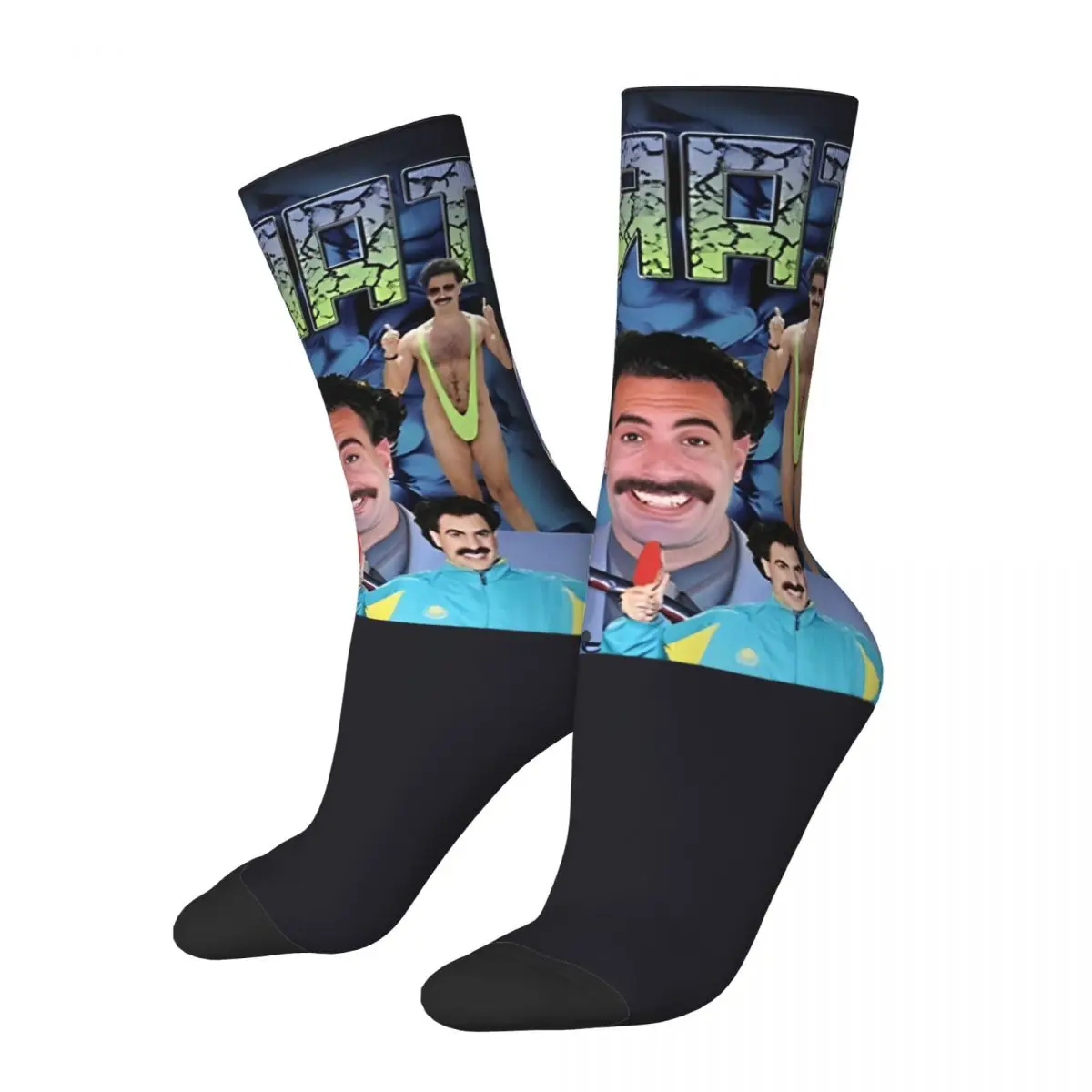 Retro Borat Bootleg Product Socks Breathable Very Nice Graphic Long Socks Cotton for Mens Small Gifts