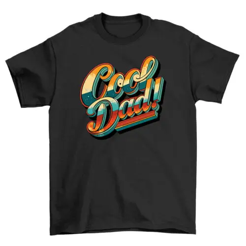 Retro Cool Dad T-shirt - For dads stuck in the '80s! Funny printed design Unisex