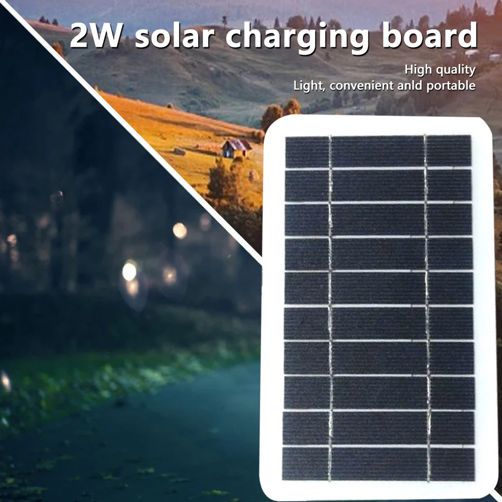 5V 2W Solar Panel Output USB Outdoor Portable Solar System Mobile Phone Chargers solar panel battery module generation board