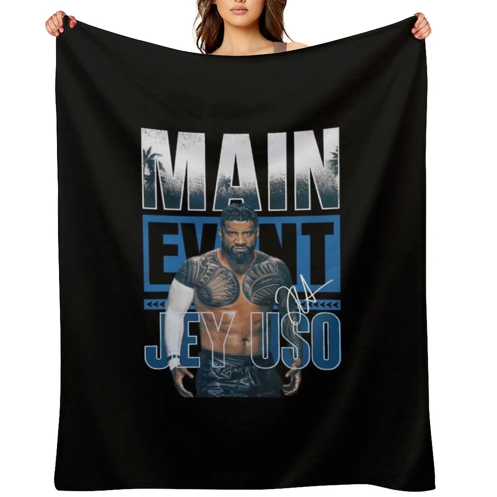 Main Event Wrestler Throw Blanket Decorative Sofa Blankets For Bed Hair Single Furrys Multi-Purpose Blankets