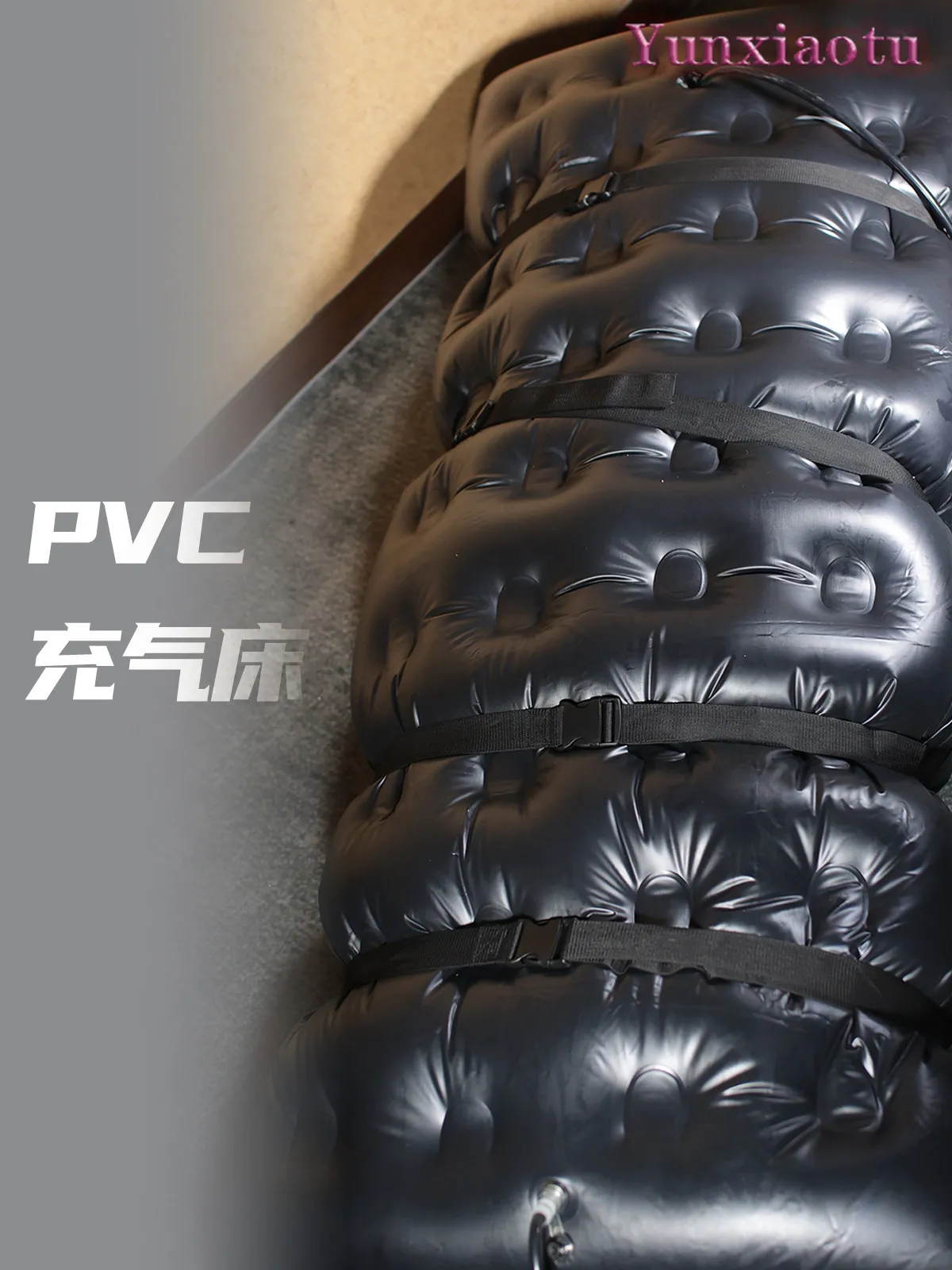 PVC Inflatable Vacbed Mattress, Double Layer Dual Air Chamber Inflatable Bed for Extrusion Laboratory Props