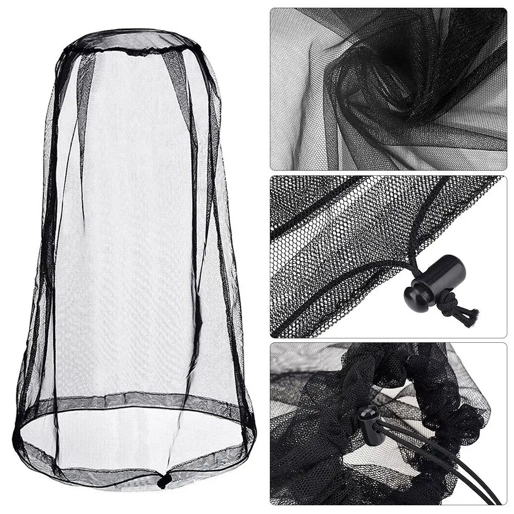 Gardening Hat Breathable Mosquito Head Nets Mesh Lightweight Hat Net Cover Anti-mosquito Cover Hiking